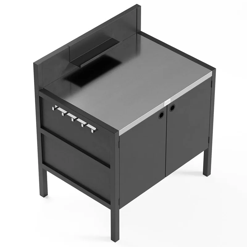 Zewnętrzna szafka kuchenna z podwójnymi drzwiami