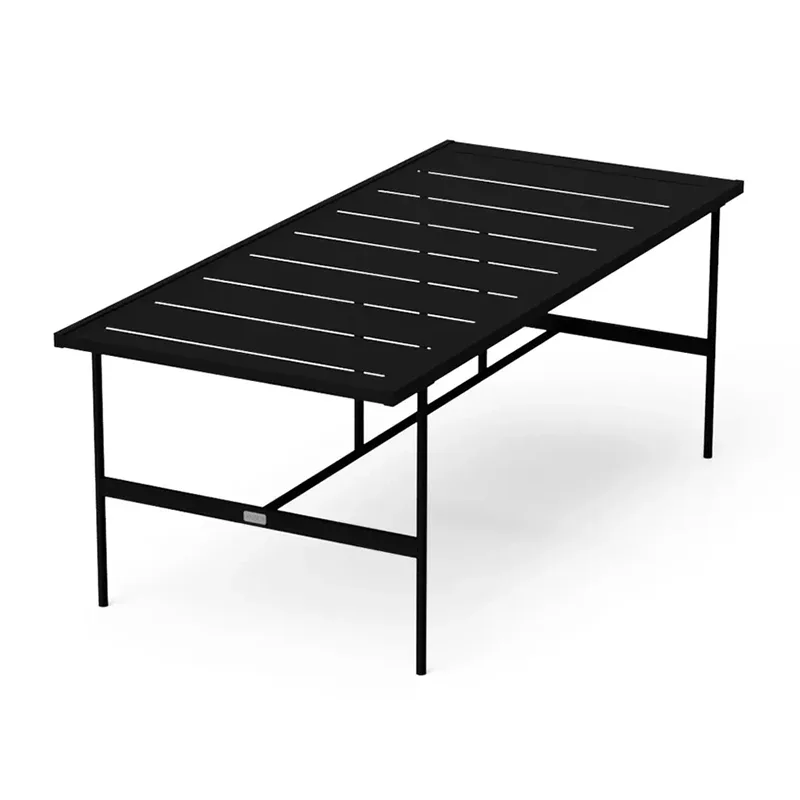 Odkryty prostokątny stół do jadalni