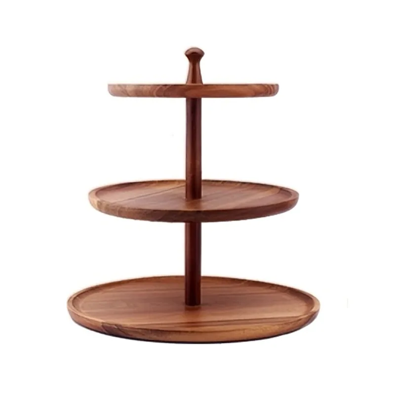 Wielopoziomowy drewniany stojak na desery